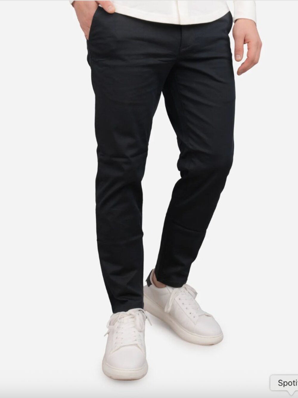 Men Extra Stretch Chino Black
